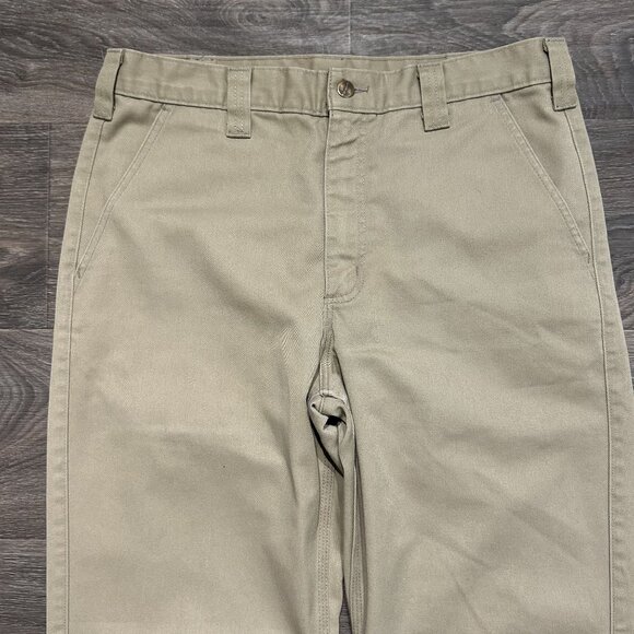 Carhartt Twill Work Pants B290 Size 34x34 Khakis Tan Workwear Wrinkle Resistant - Picture 7 of 11
